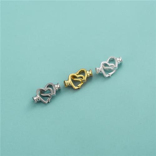 925 Sterling Silver Bracelet Findings Heart plated DIY Approx 1mm Sold By PC