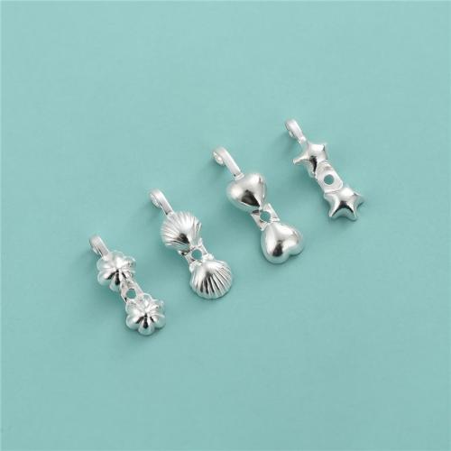 925 Sterling Silver Bracelet Findings, DIY & different styles for choice, silver color, Hole:Approx 1mm, Sold By PC