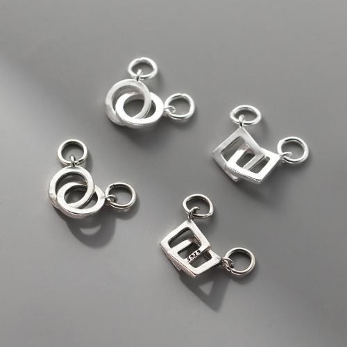925 Sterling Silver Clasp Geometrical Pattern DIY Sold By PC