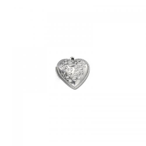 Stainless Steel Heart Pendants, 304 Stainless Steel, DIY & machine polishing, original color, nickel, lead & cadmium free, 17.50x18.40x3.70mm, Sold By PC