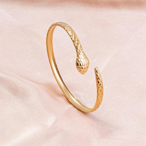 Stainless Steel Bangle 304 Stainless Steel Snake Vacuum Ion Plating Adjustable & fashion jewelry & Unisex 18mm Inner Approx 55mm Sold By PC
