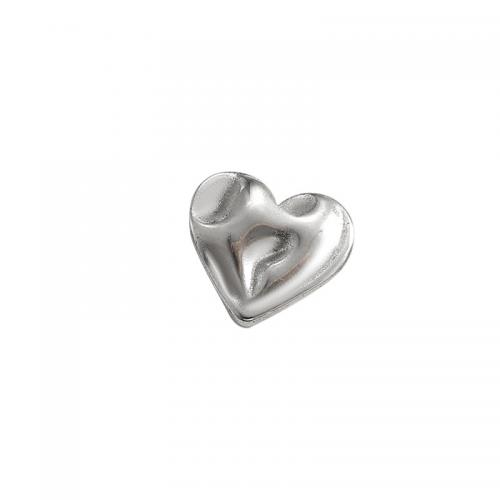 Stainless Steel Earring Stud Component, 304 Stainless Steel, Heart, DIY & machine polishing & different size for choice, original color, nickel, lead & cadmium free, Sold By PC