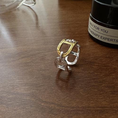 Solidny srebrny pierścień, 925 Srebro, Regulowane & biżuteria moda & dla kobiety & pusty, bez zawartości niklu, ołowiu i kadmu, rozmiar:14, sprzedane przez PC