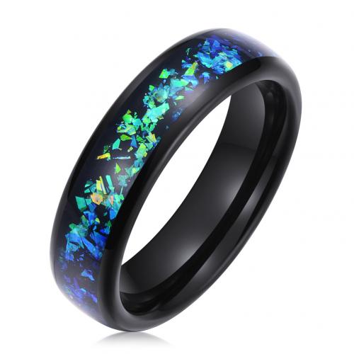 Tungsten Steel Ring for Men , fashion jewelry & different size for choice & for man, black, width 6.02mm, thickness 2.4mm, Sold By PC