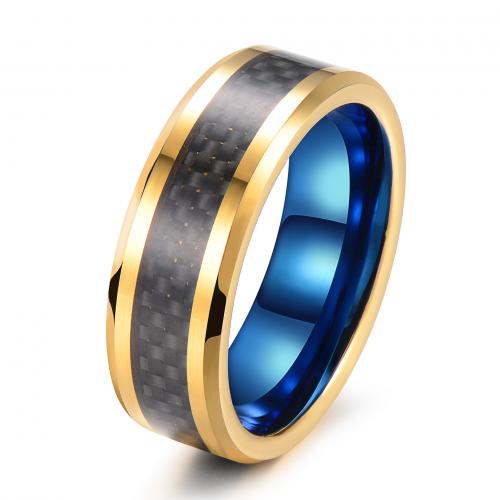 Вольфрамовое стальное кольцо для мужчин, вольфрамовый сплав, ювелирные изделия моды & Мужская & разный размер для выбора, width 8.03mm, thickness 2.4mm, продается PC