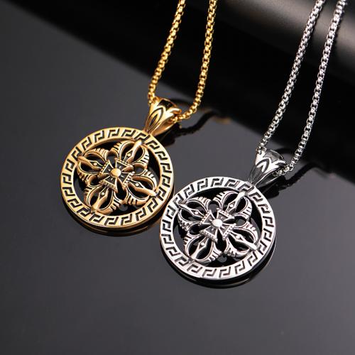 Titanium Steel Necklace, fashion jewelry & for man, more colors for choice, Length:Approx 60 cm, Sold By PC