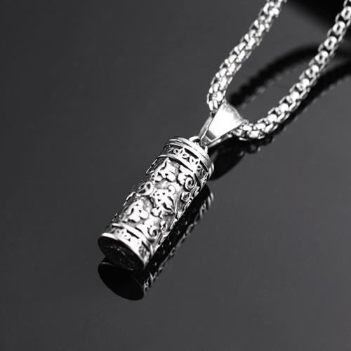 Titanium Steel Necklace, Antique finish, fashion jewelry & for man, original color, Length:Approx 60 cm, Sold By PC