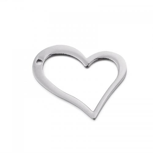 Нержавеющая сталь Сердце Подвески, Нержавеющая сталь 304, DIY & разные стили для выбора, оригинальный цвет, продается PC