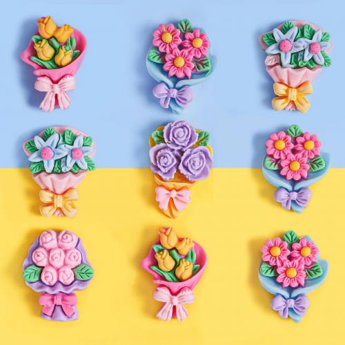 Mobile Phone DIY Decoration, Resin, Bouquet, mixed colors, Sold By PC