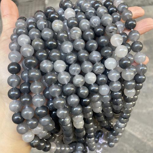 Natürlicher Quarz Perlen Schmuck, Cloud-Quarz, rund, DIY & verschiedene Größen vorhanden, gemischte Farben, verkauft von Strang