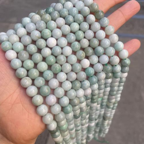 Natural Jade Beads Jade Burma Round DIY mixed colors Sold By Strand