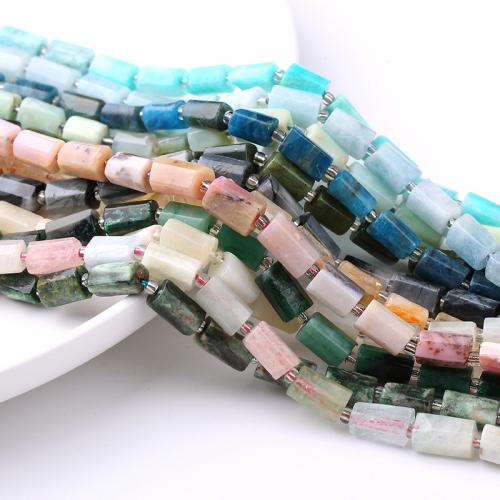 Gemstone Jewelry Beads, Natural Stone, Column, DIY & different materials for choice, more colors for choice, 8x11mm, Approx 31PCs/Strand, Sold By Strand