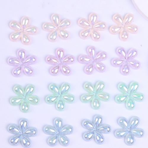 Plastic Beads, Flower, DIY, more colors for choice, nickel, lead & cadmium free, 19mm, Approx 10PCs/Bag, Sold By Bag