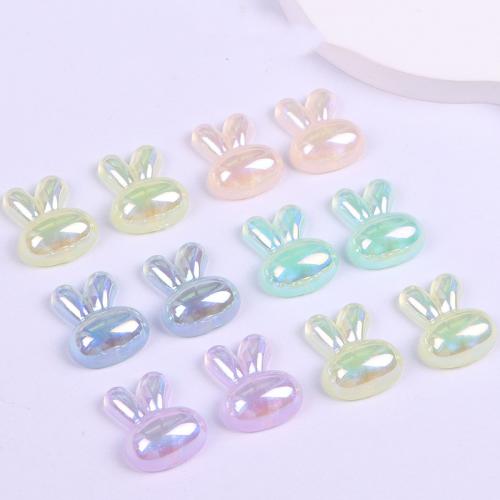 Mobile Phone DIY Decoration, Plastic, Rabbit, more colors for choice, nickel, lead & cadmium free, 17x14mm, Approx 10PCs/Bag, Sold By Bag