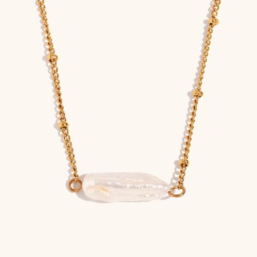 Edelstahl Schmucksets, 316 L Edelstahl, mit Kunststoff Perlen, verschiedene Stile für Wahl & für Frau, goldfarben, verkauft von PC