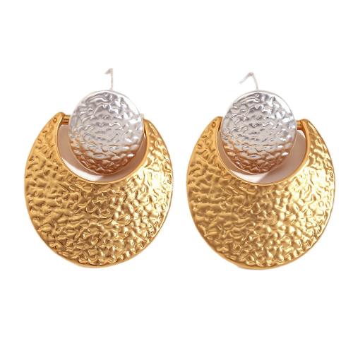 Stainless Steel Stud Earrings, 316L Stainless Steel, Vacuum Ion Plating, for woman, golden, Sold By Pair