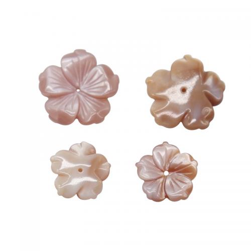 Natural Pink Shell Beads, Flower, polished, DIY & different size for choice, Sold By PC