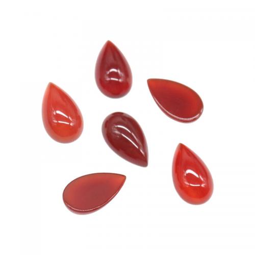 Agate Cabochon, Red Agate, Teardrop, polished, DIY & different size for choice, Sold By PC