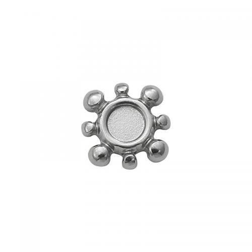 Stainless Steel Earring Stud Component, 304 Stainless Steel, DIY & machine polishing, original color, nickel, lead & cadmium free, 9.60x9.60x1.70mm, Sold By PC