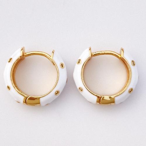 Brass Leverback Earring, 18K gold plated, fashion jewelry & for woman & enamel, more colors for choice, nickel, lead & cadmium free, 19x19mm, Sold By Pair