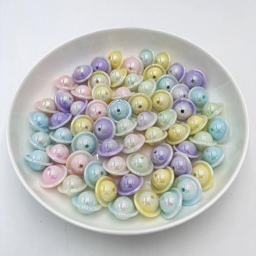 Perles  acrylique plaqué , Placage, DIY, plus de couleurs à choisir, Environ 10PC/sac, Vendu par sac