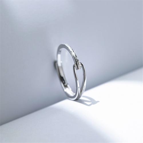 Ezüst ékszer Finger Ring, 925 ezüst, divat ékszerek & a nő, nikkel, ólom és kadmium mentes, 3mm, Által értékesített PC