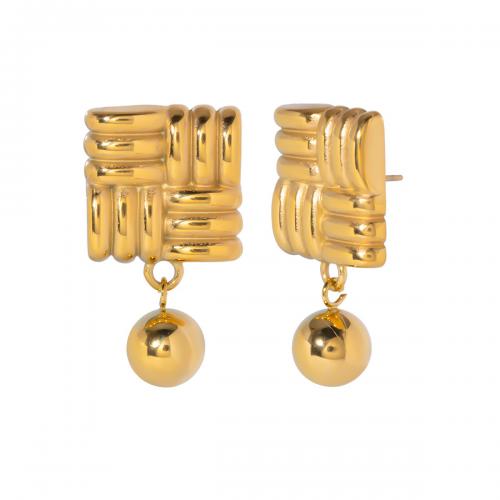 Edelstahl Tropfen Ohrring, 304 Edelstahl, 18K vergoldet, Modeschmuck & für Frau, goldfarben, 36x20mm, verkauft von Paar