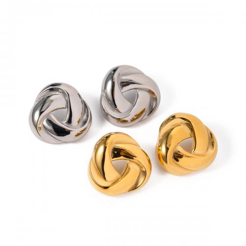 Nerezová ocel náušnice, 304 Stainless Steel, módní šperky & pro ženy, více barev na výběr, 30.70x29.80mm, Prodáno By Pair