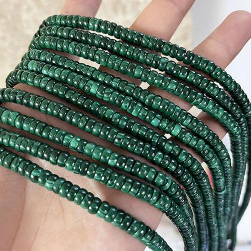 Natural Malachite Beads, Flat Round, DIY, green, Length: 6mmx Width: 2-3mm, Sold Per Approx 39 cm Strand