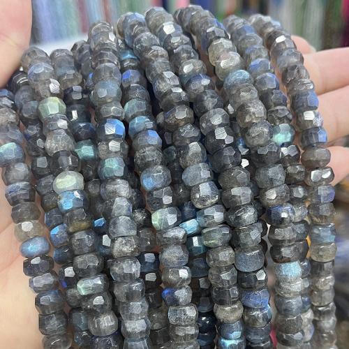 Natural Labradorite Beads, Flat Round, DIY & different size for choice, mixed colors, Sold Per Approx 38 cm Strand