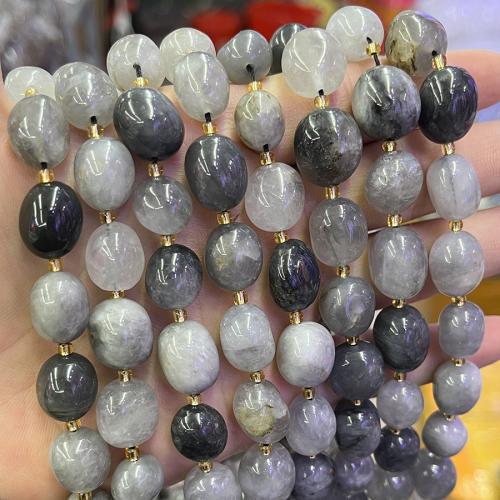 Grânulos de gemstone jóias, Pedra natural, Oval, DIY, cores misturadas, 10x15mm, vendido para Aprox 38 cm Strand