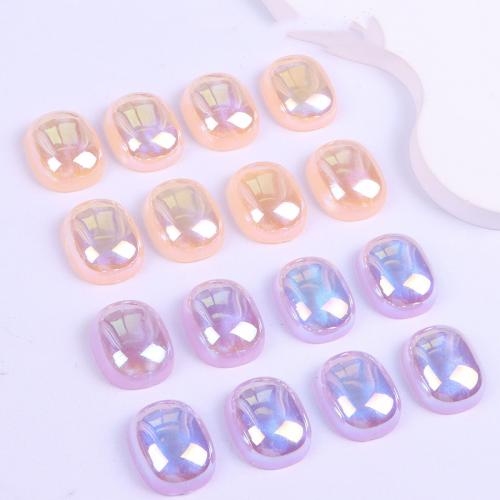 Mobile Phone DIY Decoration, Plastic, Rectangle, more colors for choice, 18x16mm, Approx 10PCs/Bag, Sold By Bag