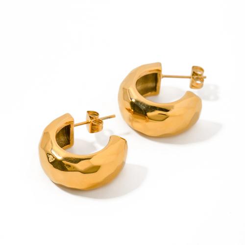 Edelstahl Ohrringe, 304 Edelstahl, 18K vergoldet, Modeschmuck & für Frau, frei von Nickel, Blei & Kadmium, 21.50x10mm, verkauft von Paar