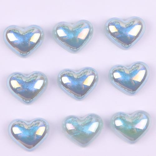 Mobile Phone DIY Decoration, Plastic, Heart, more colors for choice, 11x14x6mm, Approx 10PCs/Bag, Sold By Bag