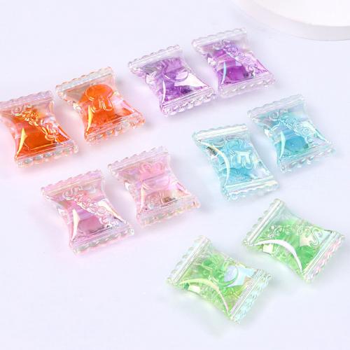 Mobile Phone DIY Decoration, Acrylic, Candy, colorful plated, more colors for choice, 21x17x10mm, Hole:Approx 2.7mm, Approx 10PCs/Bag, Sold By Bag