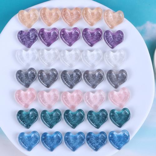 Mobile Phone DIY Decoration, Resin, Heart, epoxy gel, more colors for choice, 21x19mm, Approx 10PCs/Bag, Sold By Bag
