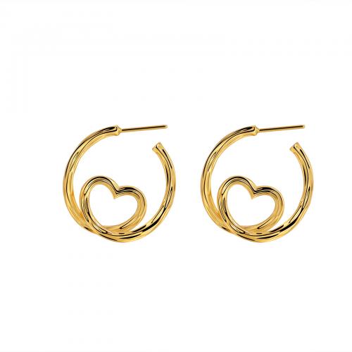 Brass Stud Earring plated for woman Sold By Pair