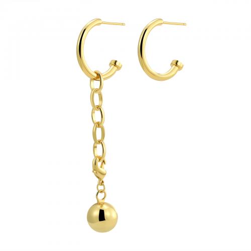 Asymmetric Earrings Brass plated for woman Sold By Pair