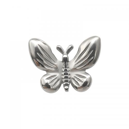 Stainless Steel Earring Stud Component 304 Stainless Steel Butterfly DIY & machine polishing original color nickel lead & cadmium free Sold By PC