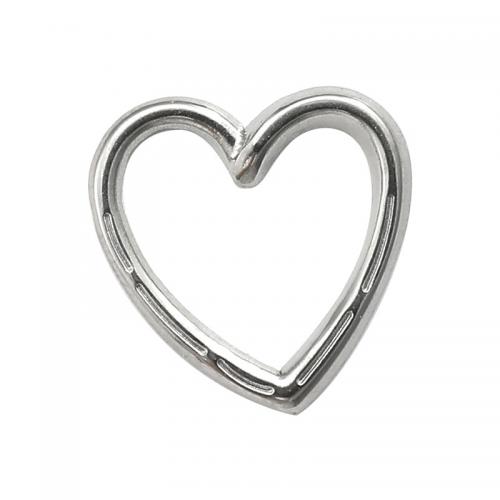 Stainless Steel Linking Ring 304 Stainless Steel Heart DIY & machine polishing & hollow original color nickel lead & cadmium free Sold By PC
