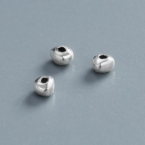 Бусины из серебра 925 пробы, DIY, не содержит никель, свинец, 2.60x2.10x1.60mm, продается PC