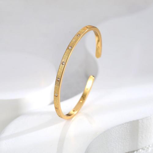 Brass Bracelet & Bangle plated fashion jewelry & micro pave cubic zirconia & for woman nickel lead & cadmium free Length Approx 16-19 cm Sold By PC