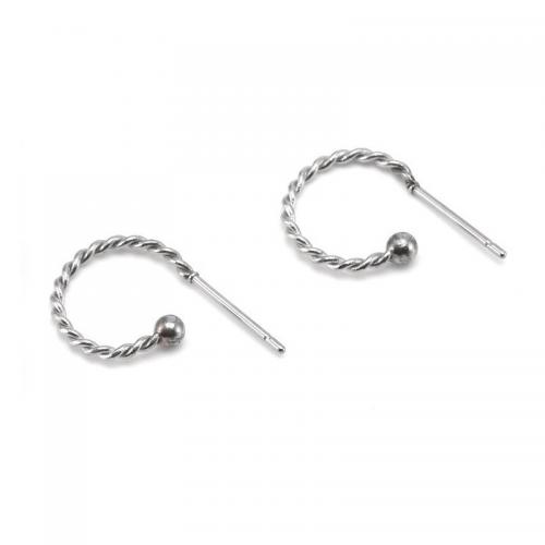 Titanium Steel Stud Earring, fashion jewelry & Unisex, nickel, lead & cadmium free, Sold By PC