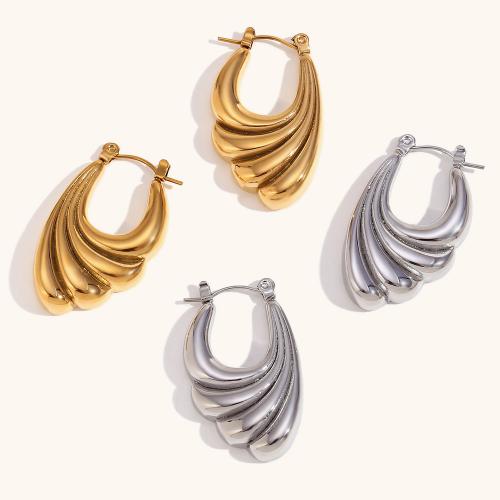 Stainless Steel Lever Back Earring, 316L Stainless Steel, Vacuum Ion Plating, fashion jewelry & for woman, more colors for choice, 30.80x19mm, Sold By Pair