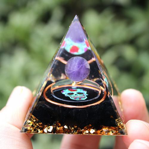 Fashion Decoration, Resin, with Gemstone, Pyramidal, epoxy gel, for home and office & different size for choice, Sold By PC