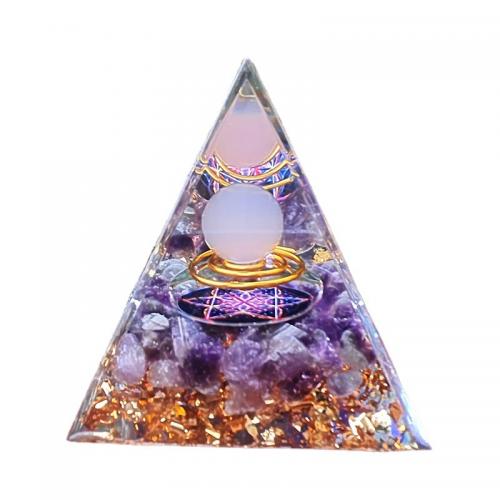 Fashion Decoration Resin with Gemstone Pyramidal epoxy gel for home and office Sold By PC