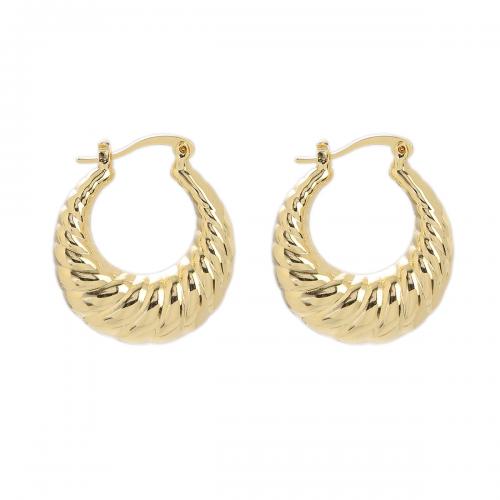 Stainless Steel Lever Back Earring 304 Stainless Steel Round gold color plated fashion jewelry & for woman Sold By Pair