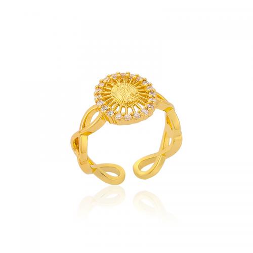 Ring Finger mosiądz, Serce, Platerowane w kolorze złota, biżuteria moda & dla kobiety, bez zawartości niklu, ołowiu i kadmu, średnica wewnętrzna:około 22mm, sprzedane przez PC
