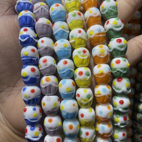 Perles murano faites à la main , chalumeau, fleur, DIY, plus de couleurs à choisir, protéger l'environnement, sans nickel, plomb et cadmium, 12x12mm, Vendu par PC