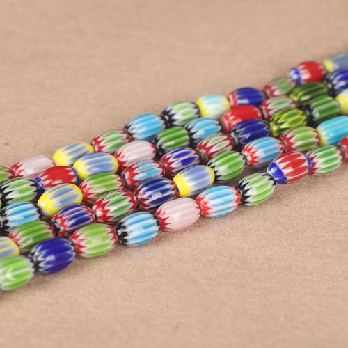 Lampwork Beads, Drum, DIY, more colors for choice, 8x12mm, Approx 34PCs/Strand, Sold By Strand